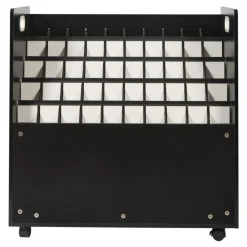 VEVOR Blueprint Storage Rack, 50 Slots Mobile Blueprint Storage Cabinet, Wooden Roll File Organizer Cart for Construction Plan Map Poster Architectural, Blueprint File Holder for Home, Office, School