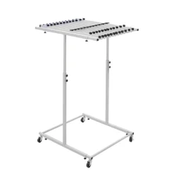 VEVOR Blueprint Storage Rack, Steel, Mobile Adjustable Blueprint Holder, Vertical Drawing Rack with Wheels, File Storage Organizer Stand, for Construction Plans Posters Home Office, Without Clamps