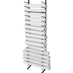 VEVOR Blueprint Storage Rack, Hanging Poster Display Rack 16-Tier, Vertical Blueprint Roll File Holder 2 Rolls/tire, Roll File Storage Rack for Blueprint Map Poster