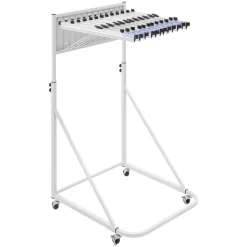 VEVOR Blueprint Storage Rack, Steel, Mobile Adjustable Blueprint Holder with 6 Pack of 24 Inch Aluminum Clamps, 4 Wheels, Display Rack Storage Organizer Stand, for File Display Plan Poster Office Home
