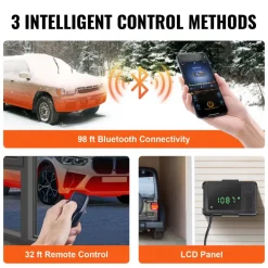 VEVOR Bluetooth App Control Diesel Air Heater, 12V 8KW Diesel Heater with Automatic Altitude Adjustment, Remote Control and LCD, Diesel Parking Heater for RV Trailer Camper Van Boat