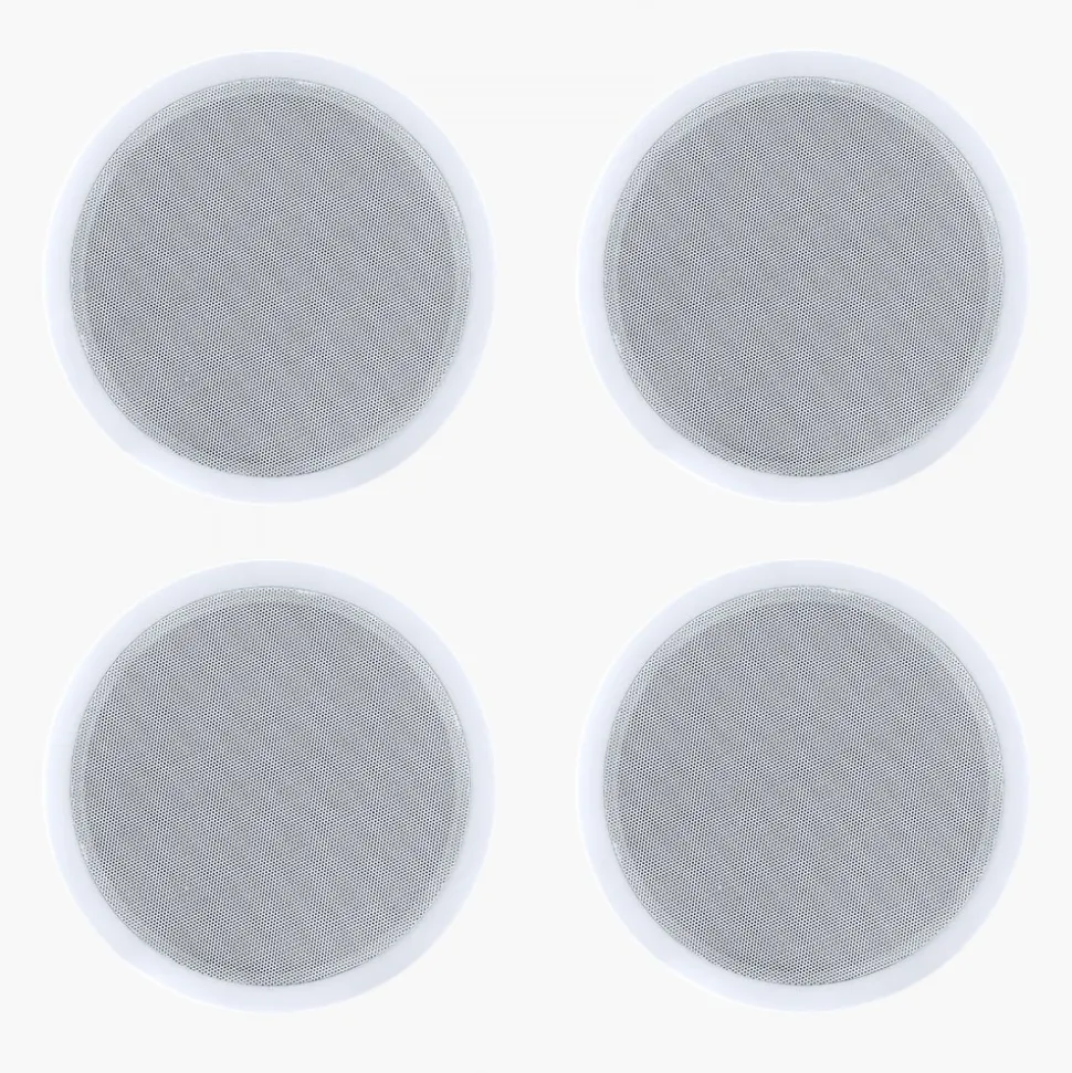 VEVOR Bluetooth Ceiling Speakers, 6.5", In Ceiling & In-Wall Speaker System with Amplifier, 2-Way, for Damp and Humid Placement, Home Theater, Covered Outdoor Patio and Flush Mount Wired, 4 Speakers