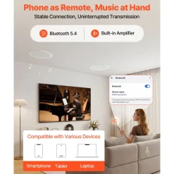 VEVOR Bluetooth Ceiling Speakers, 8