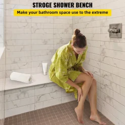 VEVOR Board Shower Bench Rectangle Bench Ready to Tile&Waterproof 38.2x11.4x20