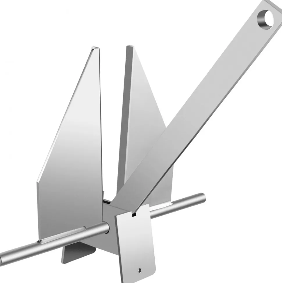 VEVOR Boat Anchor Kit 13 lb Fluke Style Anchor, Hot Dipped Galvanized Steel Fluke Anchor, Marine Anchor with Anchor, Shackles, Chain, Rope for Boat Mooring on The Beach, Boats from 20'-32'