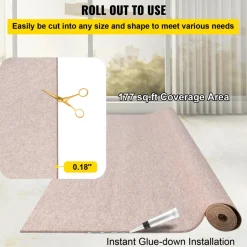 VEVOR Boat Carpet, 6 ft x 29.5 ft Marine Carpet for Boats, Waterproof Light Brown Carpet with Marine Backing Anti-Slide Marine Grade Boat Carpet Cuttable Easy to Clean Patio Rugs Deck