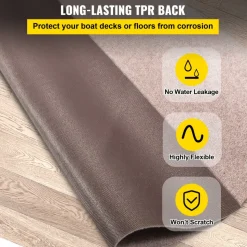 VEVOR Boat Carpet, 6 ft x 18 ft Marine Carpet for Boats, Waterproof Light Brown Carpet with Marine Backing Anti-Slide Marine Grade Boat Carpet Cuttable Easy to Clean Patio Rugs Deck Rug