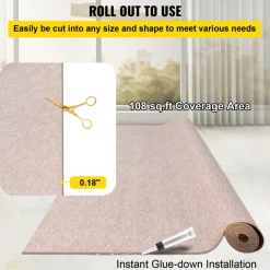 VEVOR Boat Carpet, 6 ft x 18 ft Marine Carpet for Boats, Waterproof Light Brown Carpet with Marine Backing Anti-Slide Marine Grade Boat Carpet Cuttable Easy to Clean Patio Rugs Deck Rug
