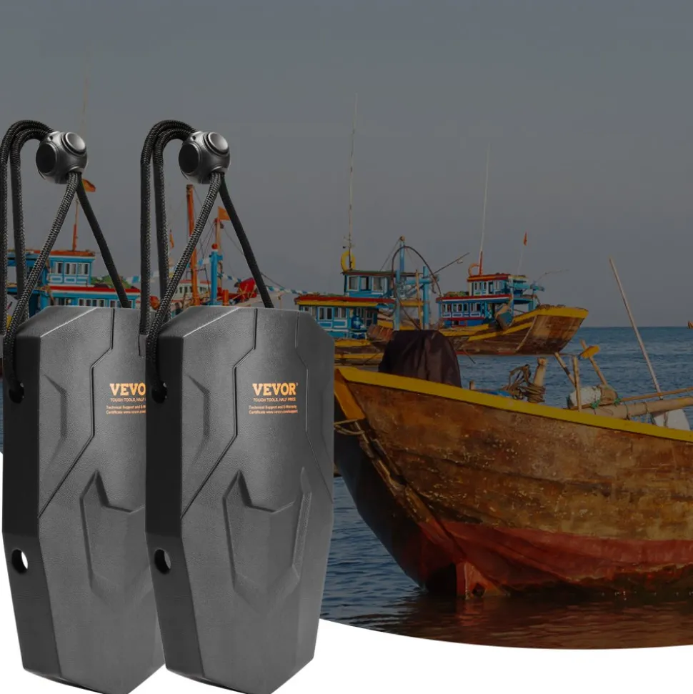 VEVOR Boat Fenders, 8.6" x 16" Boat Bumpers for Docking, Marine EVA Boat Dock Fender Bumper with Ropes, Cord Locks and Storage Bag, No Inflation Required, for Class A/Class 1/Part Class 2, Black