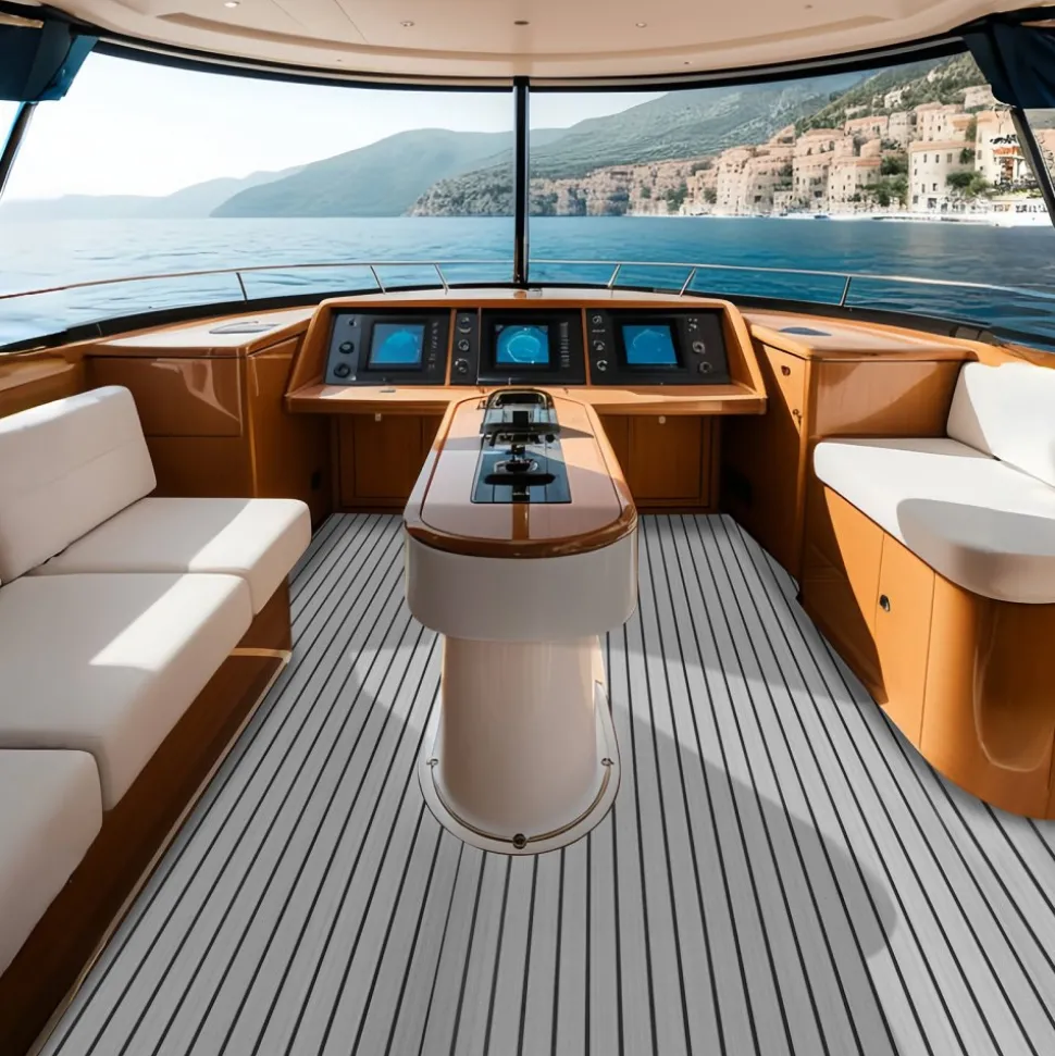 VEVOR Boat Flooring, EVA Foam Boat Decking 94.5" x 45.7", Non-Slip Self-Adhesive Flooring, 29.9 sq.ft Marine Carpet for Boats, Yacht, Pontoon, Kayak Decking