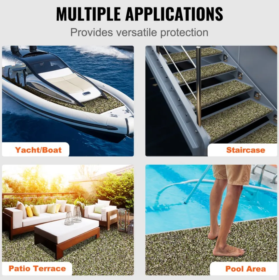 VEVOR Boat Flooring, EVA Foam Boat Decking 94.5" x 35.4", Non-Slip Self-Adhesive Flooring, 23.2 sq.ft Marine Carpet for Boats, Yacht, Pontoon, Kayak Decking