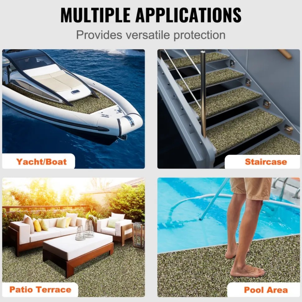 VEVOR Boat Flooring, EVA Foam Boat Decking 94.5" x 23.6", Non-Slip Self-Adhesive Flooring, 31.1sq.ft 2 Rolls of Marine Carpet for Boats, Yacht, Pontoon, Kayak Decking