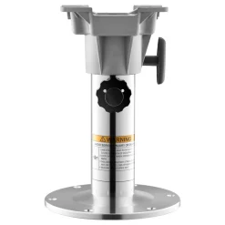 VEVOR Boat Seat Pedestal, Adjustable Height from 12.76 to 18.7 Inches, Aluminum Alloy Boat Chair Base with Locking Design, Waterproof & Rust-resistant, Ideal for Fishing and Boating Enthusiasts