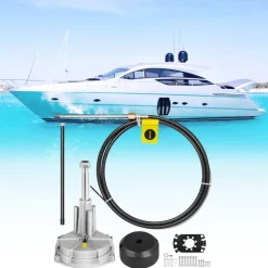 VEVOR Boat Steering System, Outboard Steering Kit with Boat Steering Control Cable 14' Steering Cable Marine Steering System 3/4