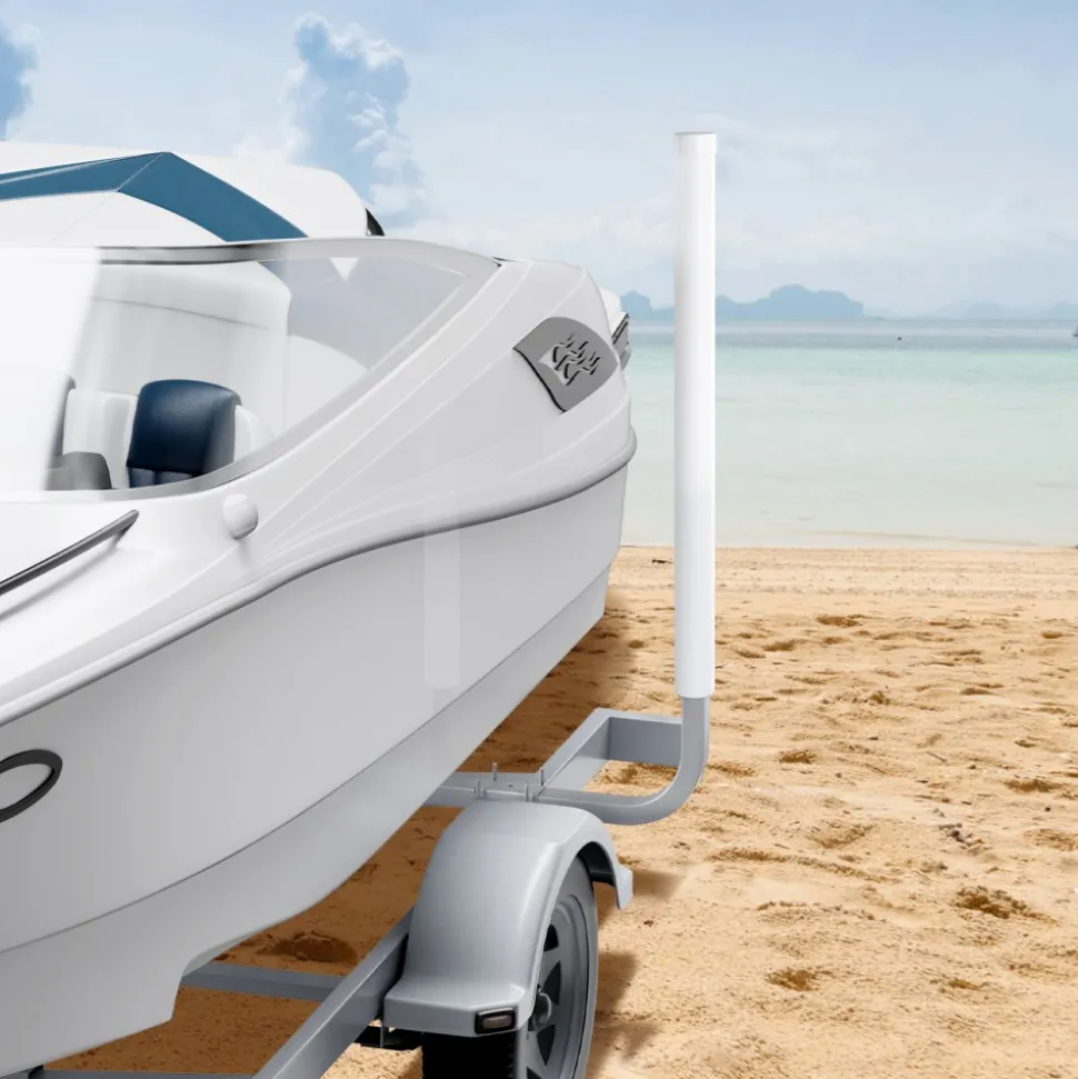 VEVOR Boat Trailer Guide, 40″ Adjustable Design Trailer Guide Poles, 2PCS High-Hardness Steel Trailer Guide-Ons, Trailer Guides with PVC Pipe Posts, for Ski Boat, Fishing Boat or Sailboat Trailer