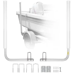 VEVOR Boat Trailer Guide, 40″ Adjustable Design Trailer Guide Poles, 2PCS High-Hardness Steel Trailer Guide-Ons, Trailer Guides with PVC Pipe Posts, for Ski Boat, Fishing Boat or Sailboat Trailer