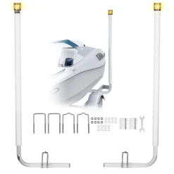 VEVOR Boat Trailer Guide, 65.7 in with LED Light Trailer Guide Poles, 2PCS High-Hardness Steel Guide-Ons, Wide Adjustable Trailers Guides with PVC Pipes, for Ski Boat, Fishing Boat, Sailboat Trailers