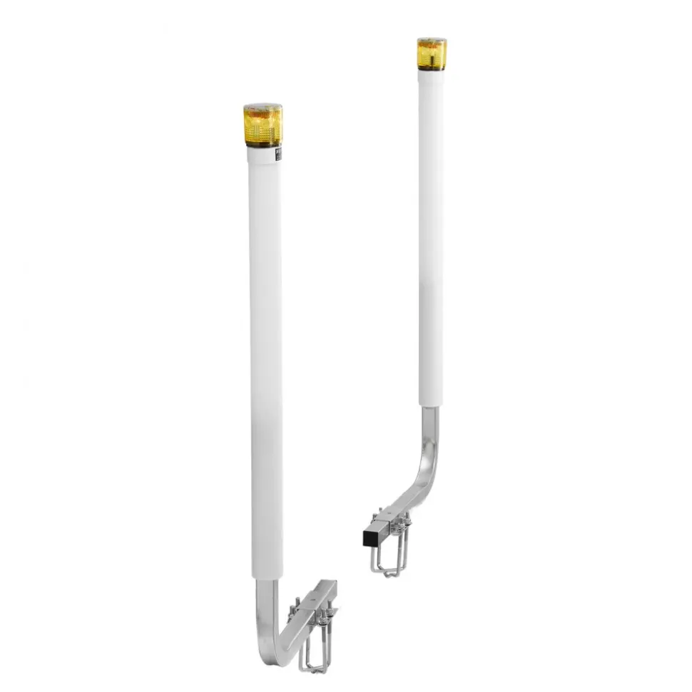 VEVOR Boat Trailer Guide, 46 in with LED Light Trailer Guide Poles, 2PCS High-Hardness Steel Guide-Ons, Wide Adjustable Trailers Guides with PVC Pipes, for Ski Boat, Fishing Boat or Sailboat Trailers