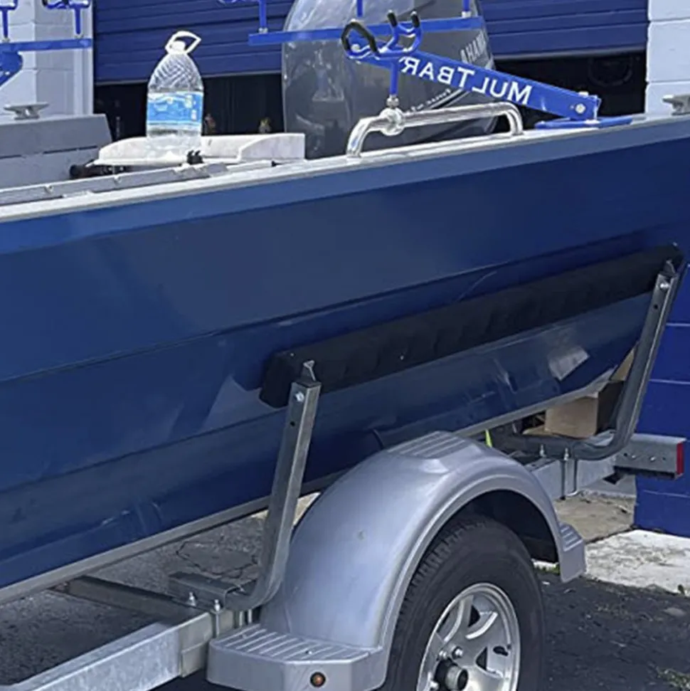 VEVOR Boat Trailer Guide-ons, 2 PCS Rustproof Steel Trailer Guide ons, Trailer Guides with Carpet-Padded Boards, Mounting Parts Included, for Ski Boat, Fishing Boat or Sailboat Trailer