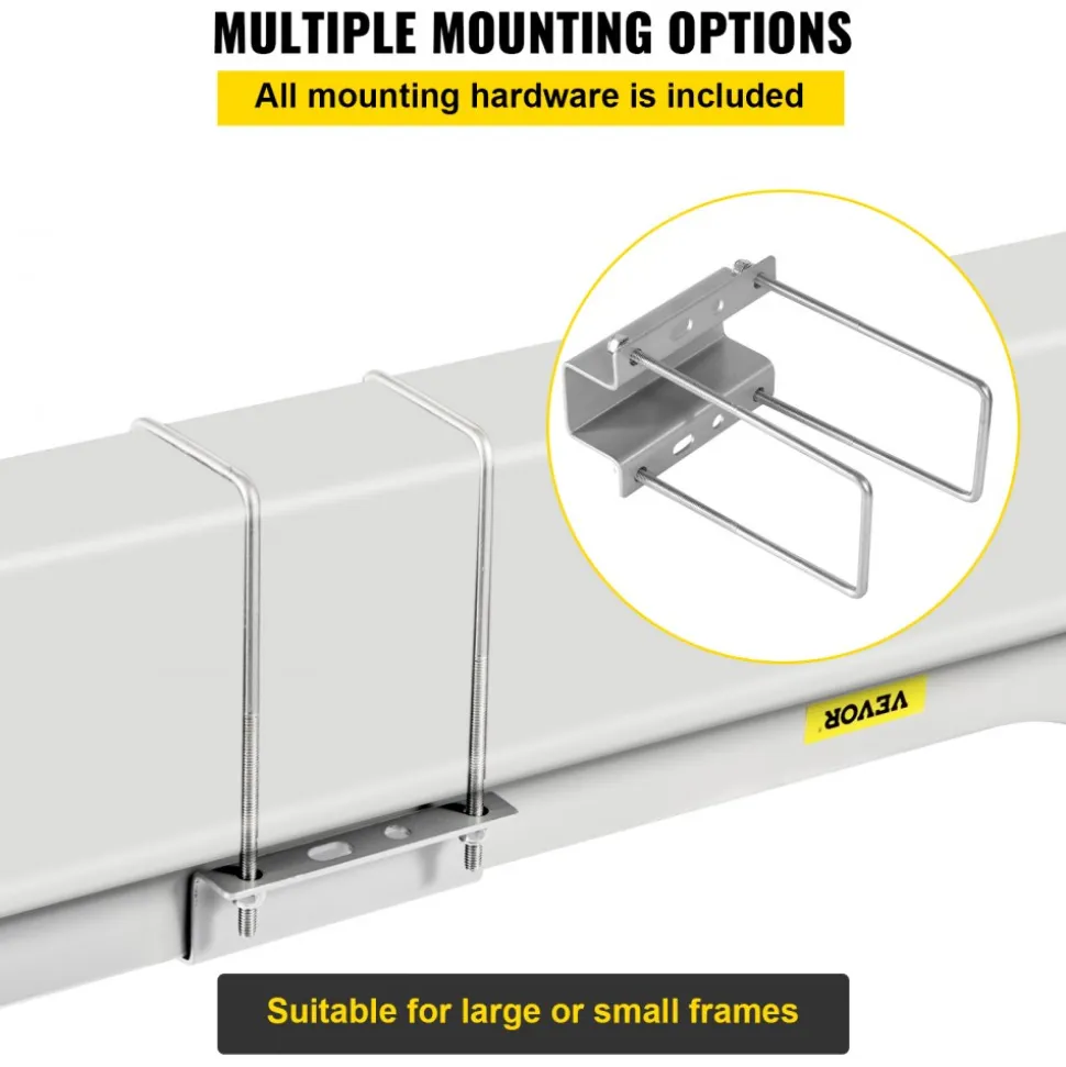 VEVOR Boat Trailer Guide-ons, 2 PCS Rustproof Steel Trailer Guide ons, Trailer Guides with Carpet-Padded Boards, Mounting Parts Included, for Ski Boat, Fishing Boat or Sailboat Trailer