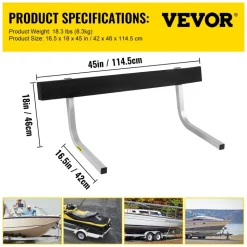 VEVOR Boat Trailer Guide-ons, 2 PCS Rustproof Steel Trailer Guide ons, Trailer Guides with Carpet-Padded Boards, Mounting Parts Included, for Ski Boat, Fishing Boat or Sailboat Trailer