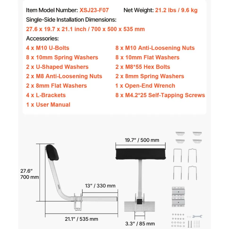 VEVOR Boat Trailer Guide, 2PCS Adjustable Short Bunk Guide-Ons, Hardened Steel Trailer Guide Poles with Soft Cushion, Heavy Duty Roller Guide Design, for Ski Boat, Fishing Boat or Sailboat Trailer