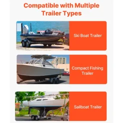 VEVOR Boat Trailer Guide, 2PCS Adjustable Short Bunk Guide-Ons, Hardened Steel Trailer Guide Poles with Soft Cushion, Heavy Duty Roller Guide Design, for Ski Boat, Fishing Boat or Sailboat Trailer
