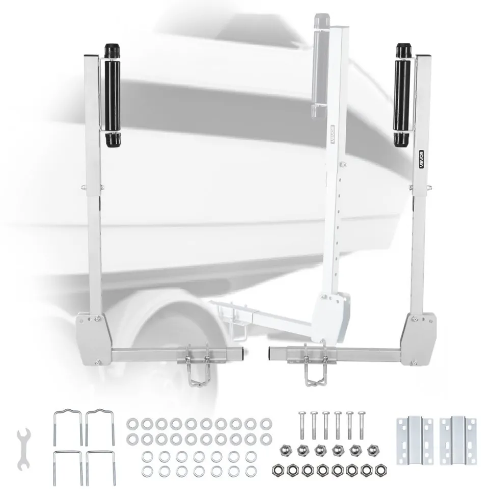 VEVOR Boat Trailer Guides, 27.6-41.3 in Height Adjustable Trailers Guide, 2PCS Thickened High-Duty Trailer Guide-Ons with Smooth Roller Guidance, for Over 16 in Larger Fishing Boats, Runabout Boats