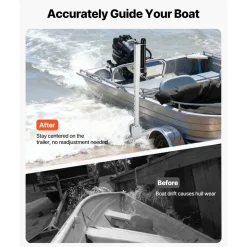 VEVOR Boat Trailer Guides, 27.6-41.3 in Height Adjustable Trailers Guide, 2PCS Thickened High-Duty Trailer Guide-Ons with Smooth Roller Guidance, for Over 16 in Larger Fishing Boats, Runabout Boats