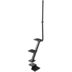 VEVOR Boat Trailer Steps, 3-Step, Heavy-Duty Boat Trailer Steps with Handle, Non-Slip Surface, 3 Mounting Angle Options, Carbon Steel Ladder Suitable for 3" x 3"/3" x 5"/4" x 4" Frame, Bottom Mounting