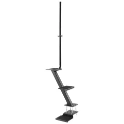 VEVOR Boat Trailer Steps, 3-Step, Heavy-Duty Boat Trailer Steps with Handle, Non-Slip Surface, 3 Mounting Angle Options, Carbon Steel Ladder Suitable for 3