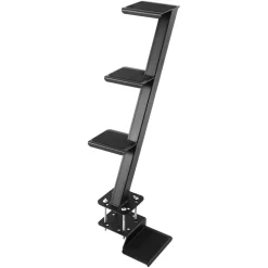 VEVOR Boat Trailer Steps, 4-Step, Heavy-Duty Boat Trailer Steps with Handle, Non-Slip Surface, 3 Mounting Angle Options, Carbon Steel Ladder Suitable for 3" x 3"/3" x 5"/4" x 4" Frame, Bottom Mounting