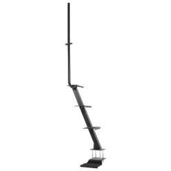 VEVOR Boat Trailer Steps, 4-Step, Heavy-Duty Boat Trailer Steps with Handle, Non-Slip Surface, 3 Mounting Angle Options, Carbon Steel Ladder Suitable for 3