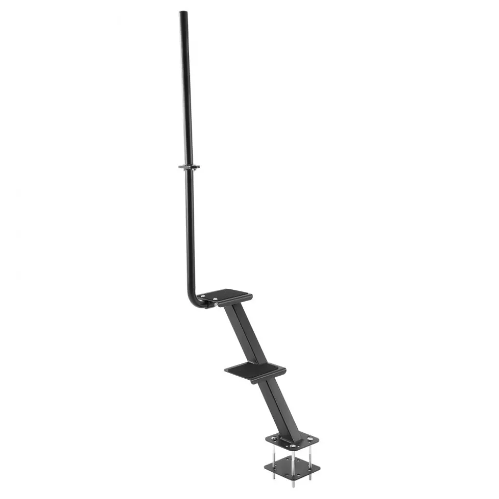 VEVOR Boat Trailer Steps, 2-Step, Heavy-Duty Boat Trailer Steps with Handle, Non-Slip Surface, 3 Mounting Angle Options, Carbon Steel Ladder Suitable for 3" x 3"/3" x 5"/4" x 4" Frame, Bottom Mounting
