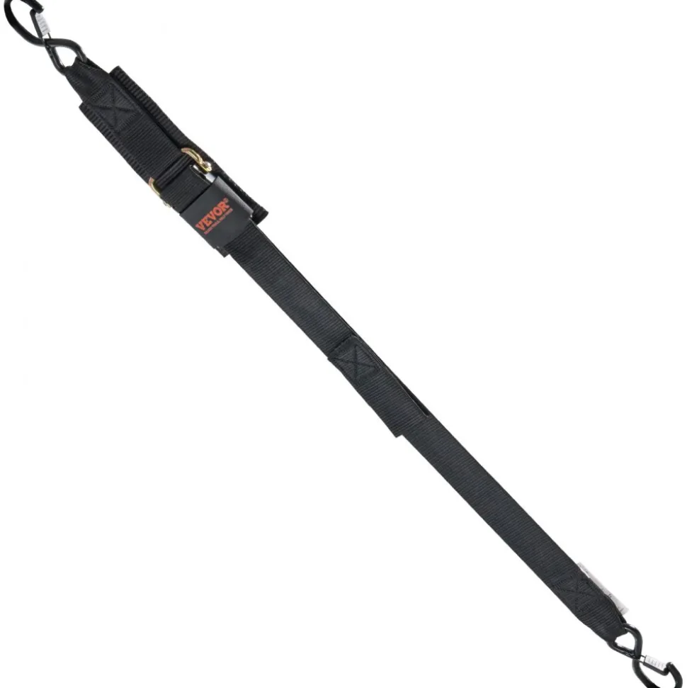 VEVOR Boat Trailer Transom Straps, 2 in x 4 ft Ratchet Tie Down Straps with Security Lock S Hooks, 2 Pack Heavy Duty Ratchet Tie Down Straps with 1500 lbs Break Strength, for Trailers, Vehicles, Boat