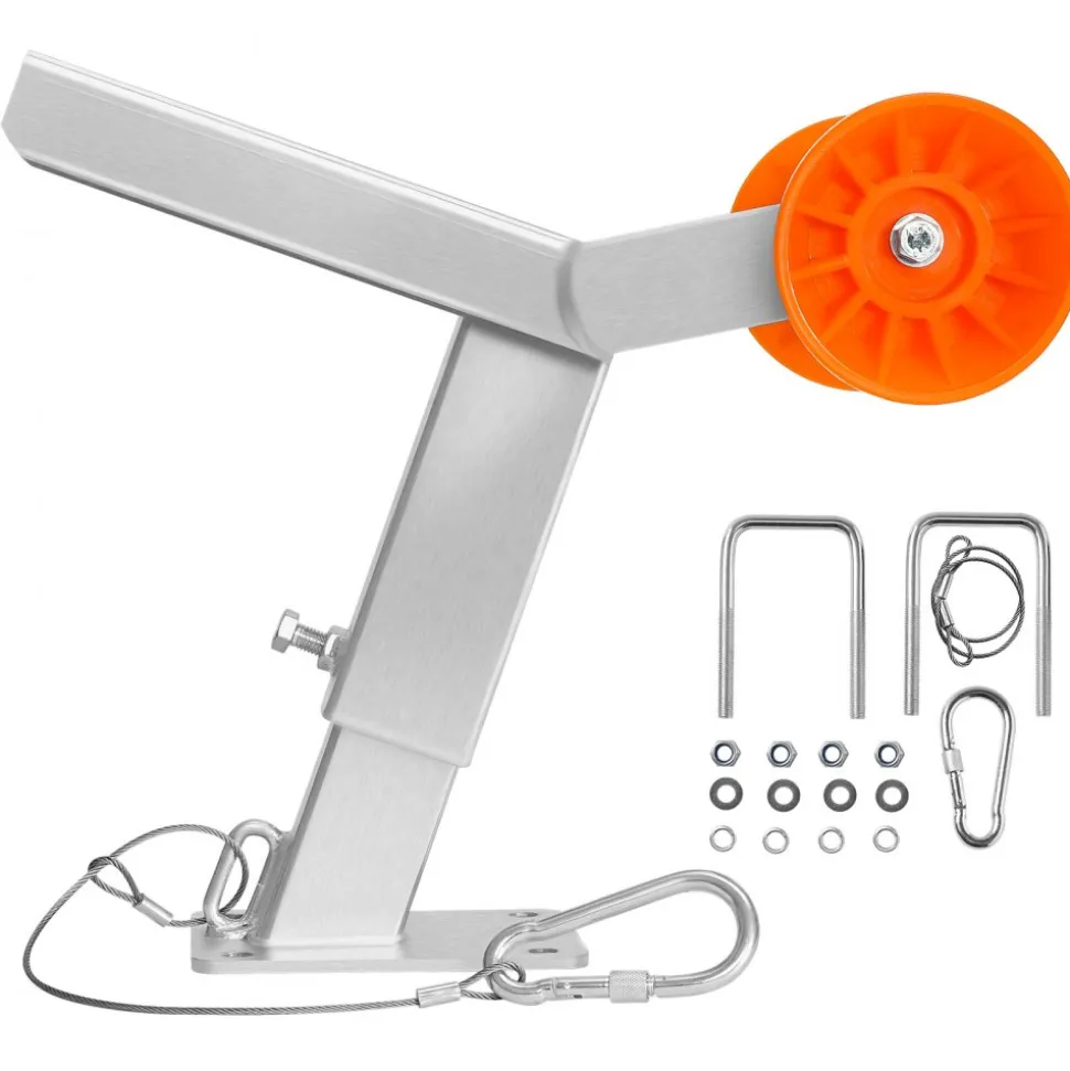 VEVOR Boat Trailer Winch Stand with Roller, Adjustable Height 14.3-21.6 Inches, Boat Winch Mount with U-Bolts for 2-3 Inches W x 3-4 Inches H Trailer Tongue, Fit for Jet Ski, Sailboat, Speedboat