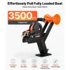 VEVOR Boat Trailer Winch Stand with Roller, 3500 lbs, 20ft Orange Polyester Strap, Boat Winch Mount, for 2-3 Inches W x 3-4 Inches H Trailer Tongue, Fit for Jet Ski, Sailboat, Speedboat