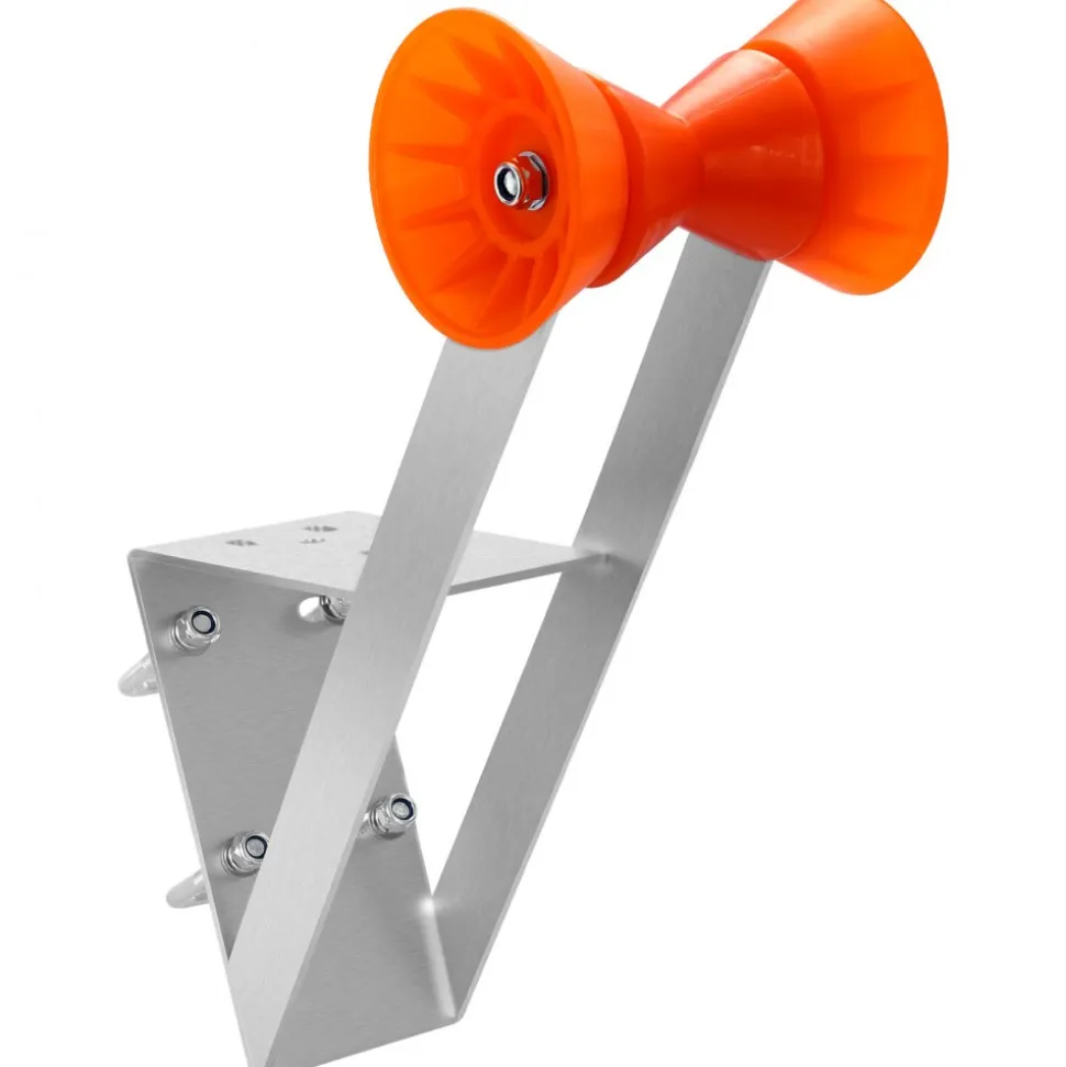 VEVOR Boat Trailer Winch Stand, 2 to 3-inch Winch Posts, Boat Trailer Winch Seat with TPU Orange Roller & U-Bolts, Suitable for Jet Ski, Sailboat, Fishing Boat, Speedboat (Galvanized), Silver