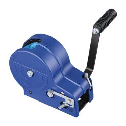 VEVOR Boat Winch, 3500 lbs Hand Winch, Heavy Duty Manual Rope Crank with 20ft Gray-Black Polyester Strap, Portable Two-Way Ratchet, Anti-Slip Handle Gear for Boat Trailer ATV Towing