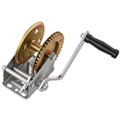 VEVOR Boat Winch, 1600 lbs Hand Winch, Heavy Duty Manual Rope Crank, Portable Two-Way Ratchet, 4: 1 Gear Ratio, Easy Installation Gear for Boat Trailer ATV Towing