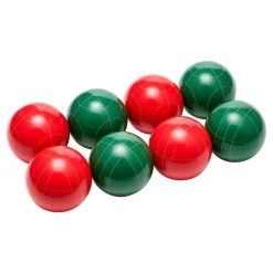 VEVOR Bocce Ball Set, 107 mm, with 8 Resin Balls, Pallino, Carrying Bag and Measuring Rope, Red and Green 2 Colors, for 2 to 8 Players, Bocce Ball Game Set for Beach, Lawn, Family Backyard, Outdoor