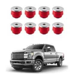 VEVOR Body Mount Bushing Kit, Compatible with 2008-2016 F250 F350 Super Duty, 60 PCS Polyurethane Body Mount Kit, Quick Replacement, Durable Components for Improving Bumpy Driving Performance, Red