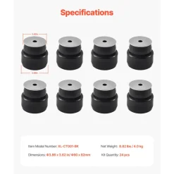 VEVOR Body Mount Bushing Kit, Compatible with 1999-2007 Ford F250 F350, 60 PCS Polyurethane Body Mount Kit, Quick Replacement, Durable Components for Improving Bumpy Driving Performance, Black