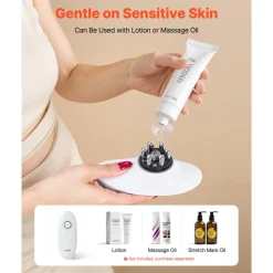 VEVOR Body Sculpting Machine, 3-in-1 Electric Cellulite Massager with 3 Adjustable Functional Modes, Skin Tightening Cupping Therapy Tool with 60 Min Wireless Use, for Back, Belly, Waist, Arms, Legs