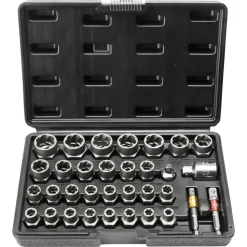 VEVOR Bolt Extractor Set, 29-Piece Bolt and Nut Remover Set, 6mm to 10mm, 13/32