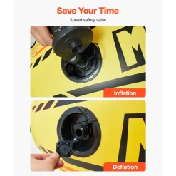 VEVOR Booster Ball, Towable Tube Rope Performance Ball, Thickened PVC Inflatable Booster Balls for Boating and Water Sports - with High Tensile Strength Rope and Speed Safety Valve