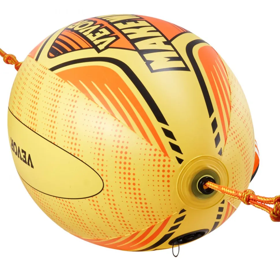 VEVOR Booster Ball, Towable Tube Rope Performance Ball, Thickened PVC Inflatable Booster Balls for Boating and Water Sports - with High Tensile Strength Rope and Speed Safety Valve