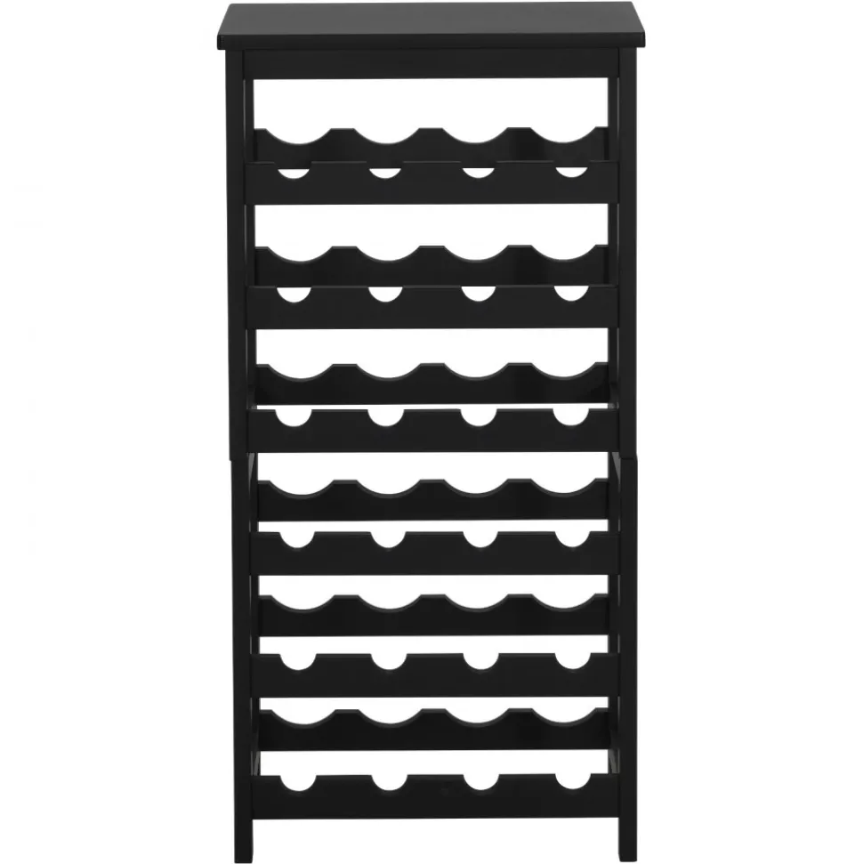 VEVOR 24 Bottle Detachable Wine Rack, 6-Tier Wine Bottle Holder, Freestanding Floor Display Wine Storage Shelves with Table Top, For Kitchen,Cellar,Bar,Dining Room,Living Room, Black