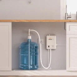 VEVOR Bottled Water Dispenser Pump System, 5 Gallon Dispensing System, Automatic Electric Water Dispenser, Single Inlet Water Jug Pump, Compatible Use with Coffee/Tea Machine, Refrigerator, Ice Maker