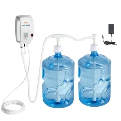 VEVOR Bottled Water Dispenser Pump System, 2x5 Gallon Dispensing System, Automatic Electric Water Dispenser, Double-Pipe Water Jug Pump, Compatible Use with Coffee/Tea Machine, Refrigerator, Ice Maker